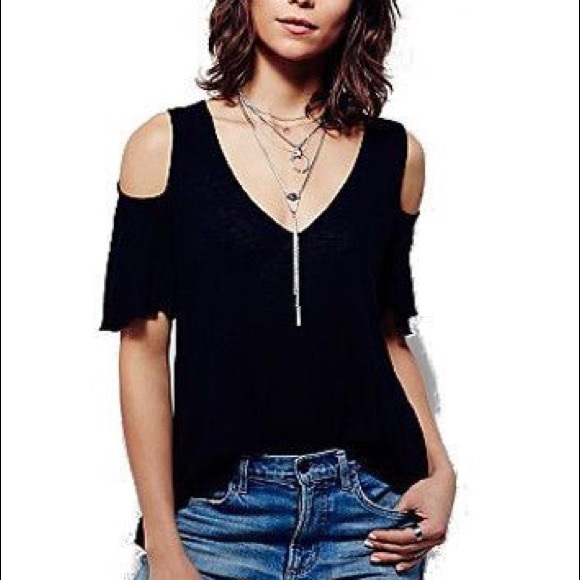 COPY - Free People bittersweet cold shoulder top size M - Picture 2 of 3